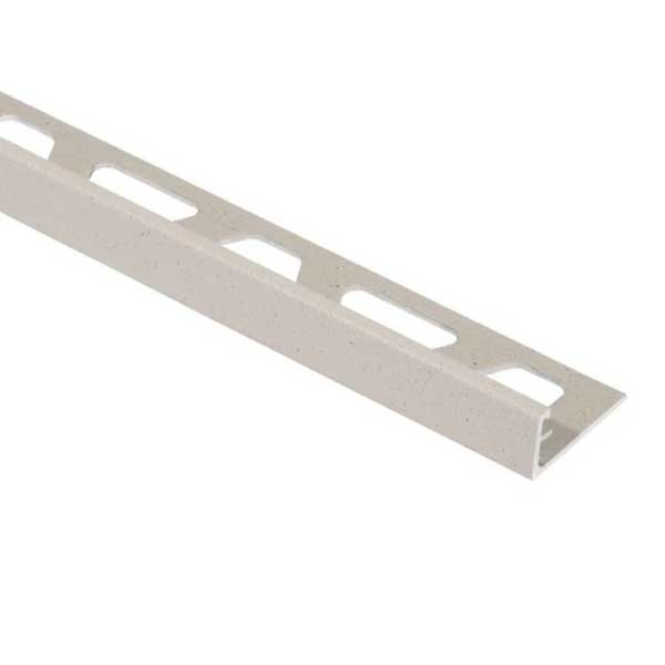 Baguette finition carrelage - protection et décoration des chants - Schlüter Schiene - Aluminium ivoire structurée - Haut. 12,50 MM x Long. 2,50 M