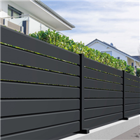 Lame pour clôture aluminium persienne - Louver 110 - Anthracite RAL7016 - Haut. 11,15 CM - Long. 1,985 m - Lot de 4