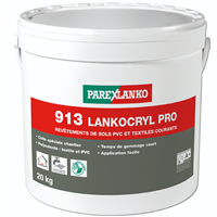 Colle acrylique sols PVC et revêtements textiles LANKOCRYL PRO 913 - Seau de 20 KG