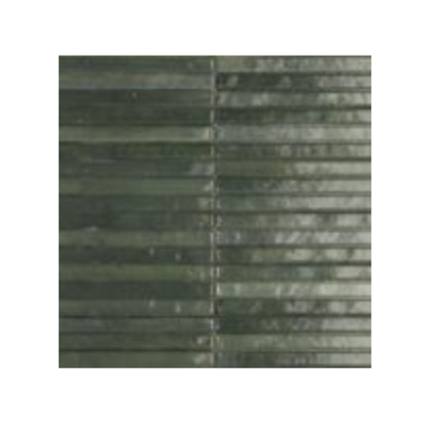 Faïence brillante effet zellige - Look Glossy Yubi 3D - 24,0 CM x 6,0 CM - ép. 13,50 MM - Oliva