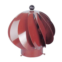 Extracteur éolien métallique Aspiromatic G100 - diamètre 100 mm - brun tuile