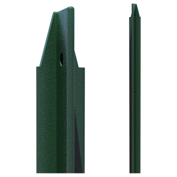 Poteau TE pour clôture en rouleau - Dirickx - Section 30x30x3 MM - Hauteur 2 M Vert