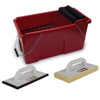 Kit à joint Rubiclean Pro - Rubi - comprenant 1 taloche éponge 1 taloche caoutchouc et 1 bac