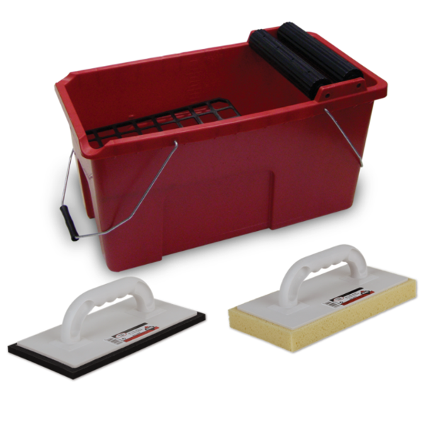 Kit à joint Rubiclean Pro - Rubi - comprenant 1 taloche éponge 1 taloche caoutchouc et 1 bac