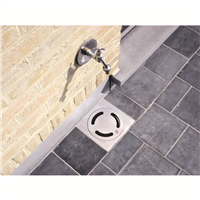 SIPHON ACO NETDRAIN STANDARD 100x100MM INOX 304 COUV SLOT INOX304 SABLEE SORTIE