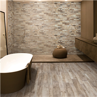 Carrelage intérieur en grès cérame émaillé effet bois Living - 61 CM x 15 CM - ép. 9 MM - Marrone