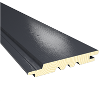 Bardage peint et saturé en sapin du Nord - profil Inca - Graphite - 20 mm x 125 mm x 4.46 m