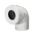 Pipe courte et coudée d'évacuation pour WC - Noyon et Thiebault - Ø F120 x M100 mm - PVC blanc