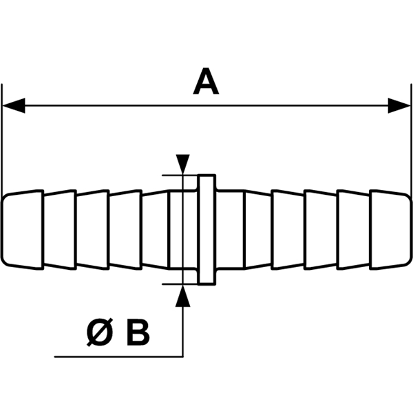 Jonction double Prevost en laiton nickelé pour tuyau de 10 mm - lot de 2