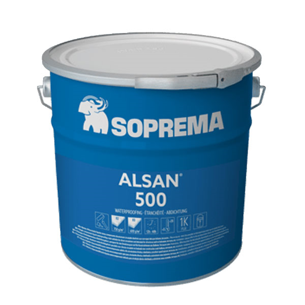 Résine d'étanchéité liquide pour ouvrages accessibles aux piétons - Alsan 500 - Gris silex - seau de 5 KG