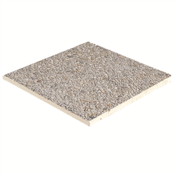 Dalle béton gravillonnée - fond ciment gris - Beige - 40 CMx40 CM Ép.38 MM
