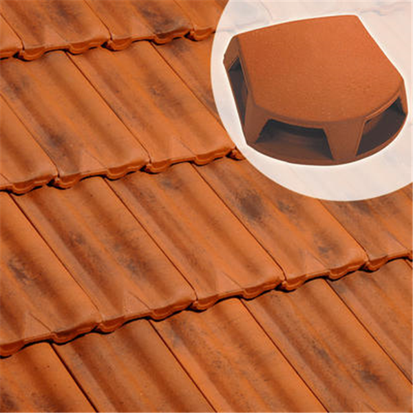 Lanterne bi-section 1007 pour toiture - Ø 126/160 mm - section aération 259 cm²  - Rouge nuancé