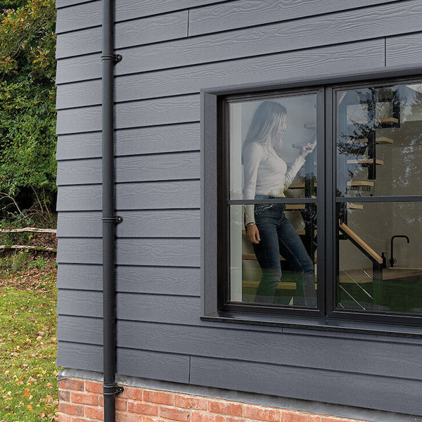 Bardage fibre ciment Cedral Lap finition relief - 190 mm x 10,00 mm - L. 3,60 m - Gris acier C15