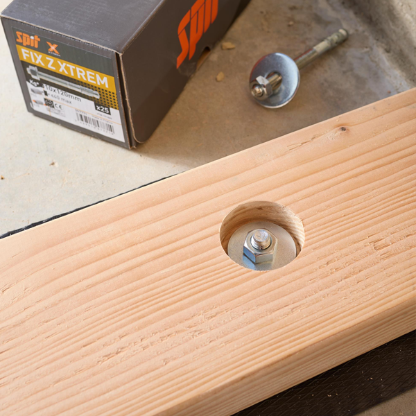 Goujon d'ancrage Spit Fix Z Xtrem à rondelle large pour béton fissuré ou non - M12 x 220/90 mm - boîte de 20