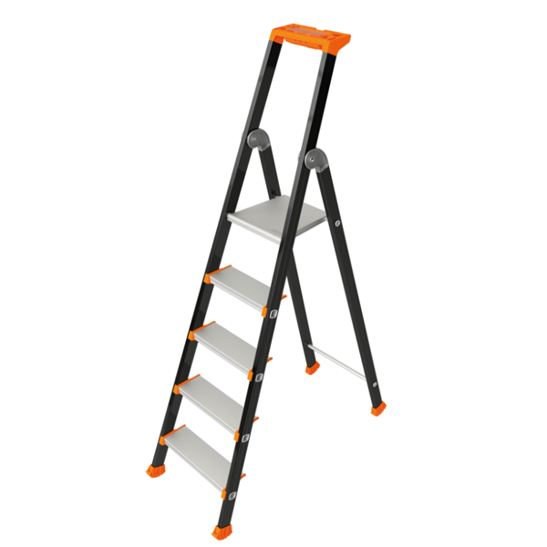 Marchepied 5 marches extra confort - Kolos Tubesca - Hauteur d'accès 3,12 m - Aluminium peint