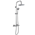 Colonne de douche avec mitigeur thermostatique - Dervenn Eurosanit - Hauteur réglable - Inox chromé
