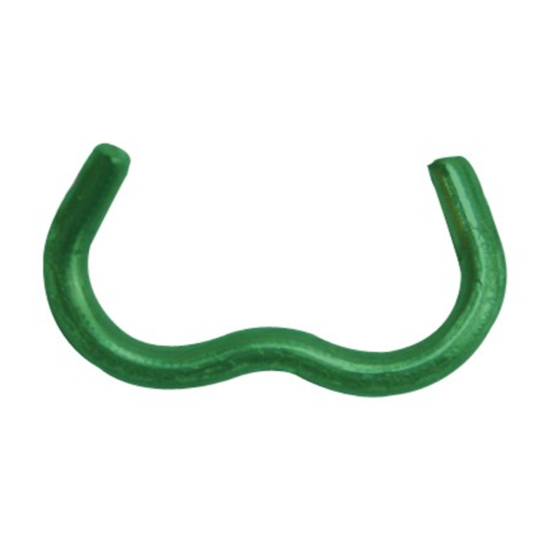 Agrafe Omega 20 pour fixation grillage - Edma - Acier galvanisé plastifié vert - Boîte de 1000