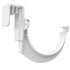 Crochet de gouttière demi-ronde MEP GD25 avec patte support pour bandeau HPG1 - PVC Blanc