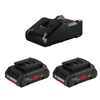 2 batteries Bosch ProCORE 18V 4 Ah avec chargeur rapide GAL 18V-40