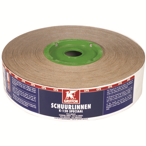 ROULEAU ABRASIF K-80 SPÉCIAL 25 M X 38 MM - GRAIN 120 - RÉSISTANT À L'EAU