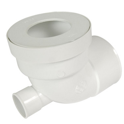 Pipe courte pour WC - PVC blanc - avec piquage femelle et joint à lèvre - diamètre 100 mm - Nicoll