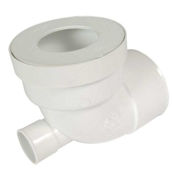 Pipe courte pour WC - PVC blanc - avec piquage femelle et joint à lèvre - diamètre 100 mm - Nicoll