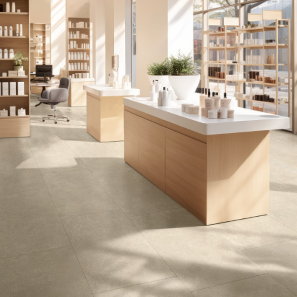 Carrelage intérieur effet pierre en grès cérame rectifié - Tiempo - 60,0 CM x 60,0 CM - ép. 8,50 MM - Beige