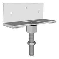 Connecteur Wood Pro pour structure horizontale bois sur vis de fondation Weasyfix - 160 x 60 x 3 mm