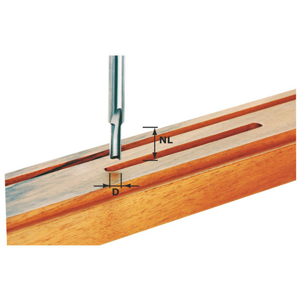 Fraise à rainurer avec queue de 8 mm HW S8 Diamètre 4 mm longueur utile 10 mm