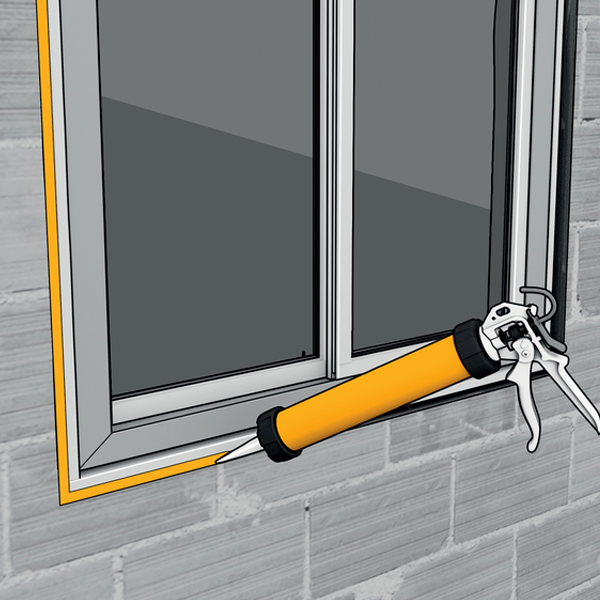 Mastic silicone neutre pour menuiseries - SikaSeal 109 - Gris - Cartouche 300 ml