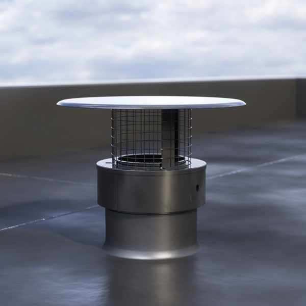 Ventilation primaire Ventélia Sanit'air pour réseaux d'assainissement - Toit plat - Coloris rouge brique