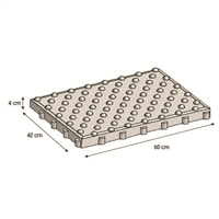 Dalle podotactile TACTILGRIP 4 - 42x60x4cm - Blanc Fjord - Certifiée NF