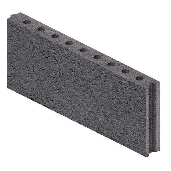 Planelle de rive pleine perforée béton Alkern - 500 MM x 50 MM x 160 MM