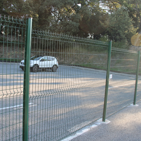 Panneau Rigide Cl ture Petits Plis En Acier Galvanis Plastifi Vert panneau-rigide-cl-ture-petits-plis-en-acier-galvanis-plastifi-vert