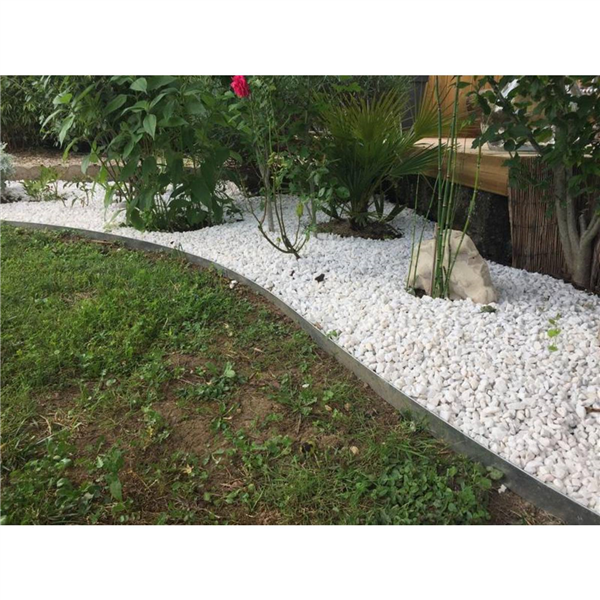 Bordure en acier galva en L - 100mm x 50mm x 2.24ml + bride