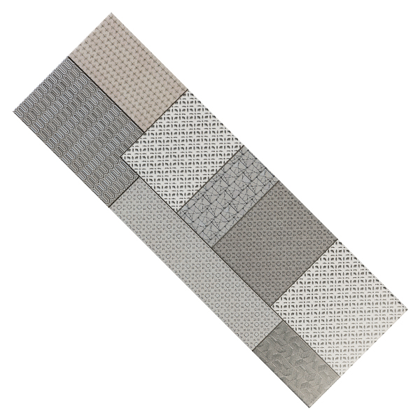 Faïence murale Décor Géo effet béton pour carrelage Cusset - 20 x 60 cm