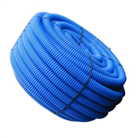 Gaine TPC bleue avec manchon et tire-fil pour tuyau PE d'eau potable  - diamètre 63 mm - longueur 25 m