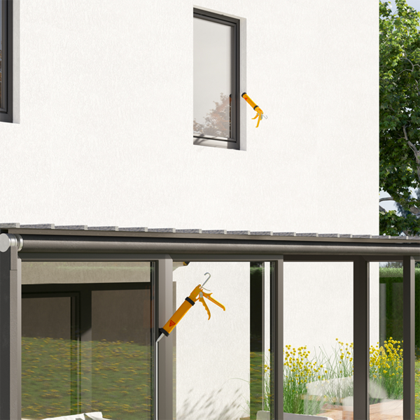 Mastic silicone pour joints de menuiseries et vitrages - SikaSeal 110 - 300 ml - cartouche de Gris