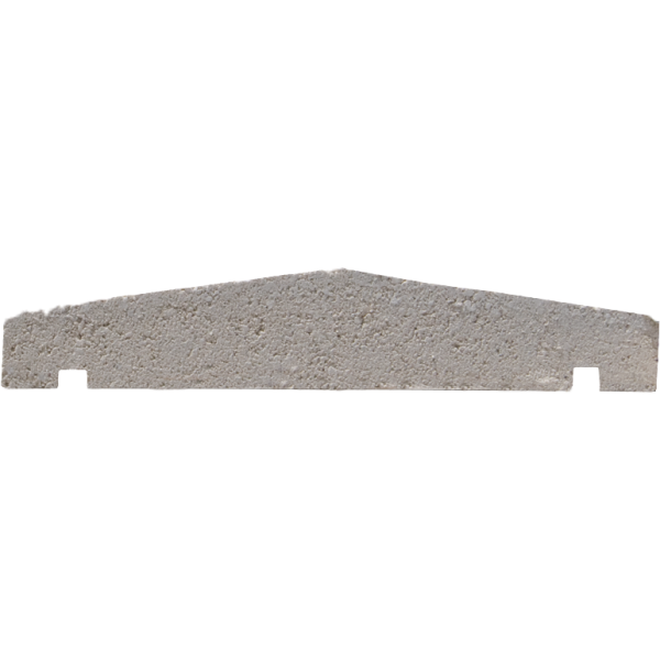 Chapeau de mur lisse à 2 pente en béton - Fabemi - 50,0 cm x 30,0 cm - ép. 5,70 cm - Blanc