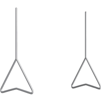 PAIRE DE PIEDS METALLIQUES POUR K8