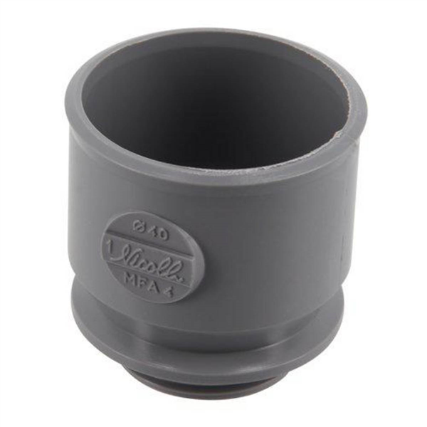 Manchette femelle d'adaptation PVC à visser pour raccordement de canalisation - Ø 40 - Gris