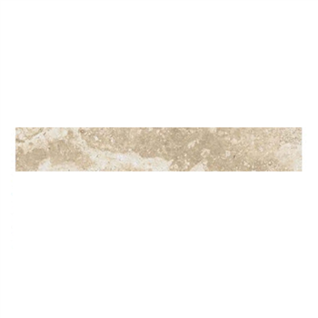 Plinthe de carrelage intérieur en grès cérame émaillé Edilis effet pierre de Travertin - 60,0 CM x 9,5 CM - Beige