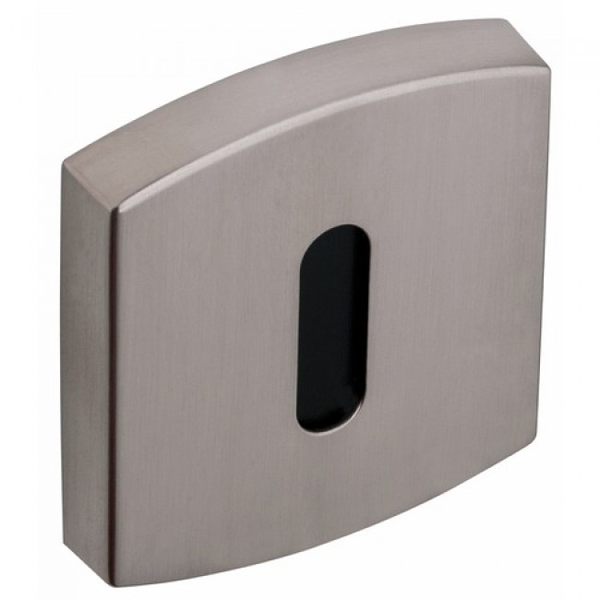 Rosace de porte carrée clé en L - zamak finition platine - Vachette 6425 - compatible Muze Artis et Scult