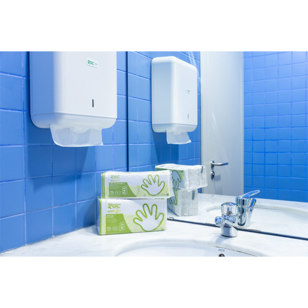 Distributeur essuie-mains enchevêtrés - en plastique 100% recyclé - blanc