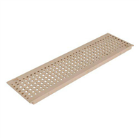 Grille PVC pour caniveaux de piscine - Connecto A15 Sable - largeur int. 100 mm - longueur 0.5 m