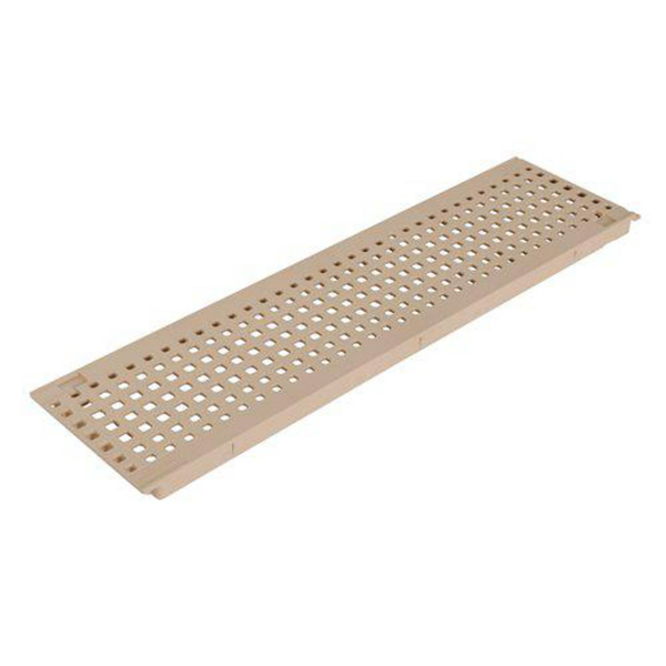 Grille PVC pour caniveaux de piscine - Connecto A15 Sable - largeur int. 100 mm - longueur 0.5 m
