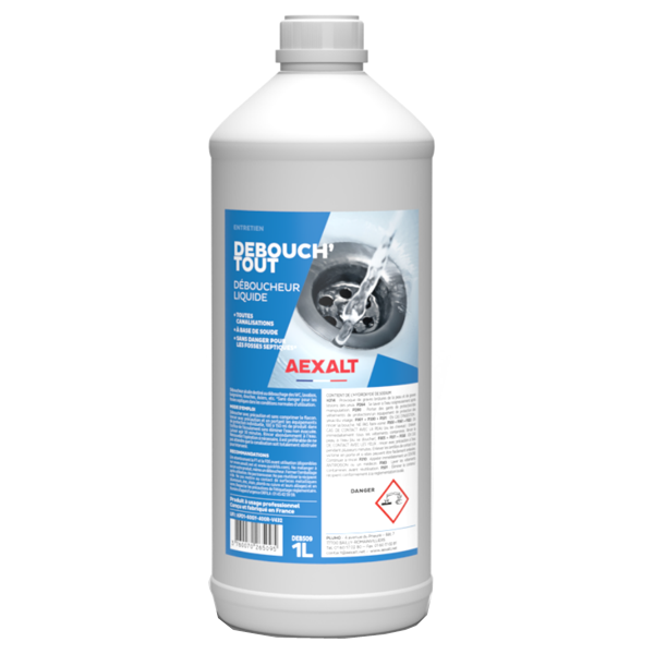 Déboucheur canalisation liquide - Débouch'Tout Aexalt - bidon de 1 litre