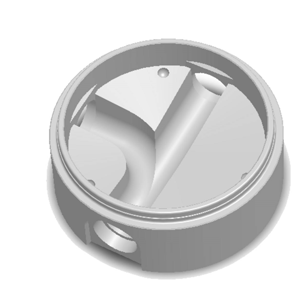 Fond regard EU PRO Ø1000 - Double entrée (T gauche) pour 200 PVC/200 FTE - NF