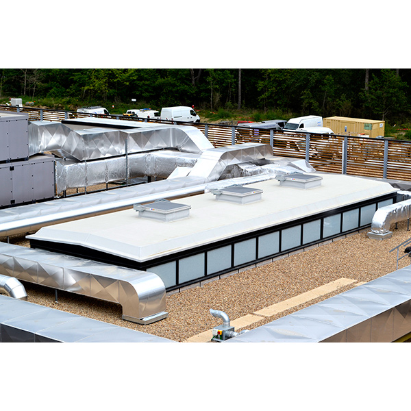 Lanterneau de désenfumage pneumatique pour toiture étanchée plate - Bluesteel Therm Pneu Bluetek - 140,0 CM x 140,0 CM