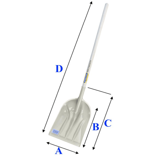 Pelle à neige en plastique alimentaire Perrin largeur 36 cm manche 120 cm
